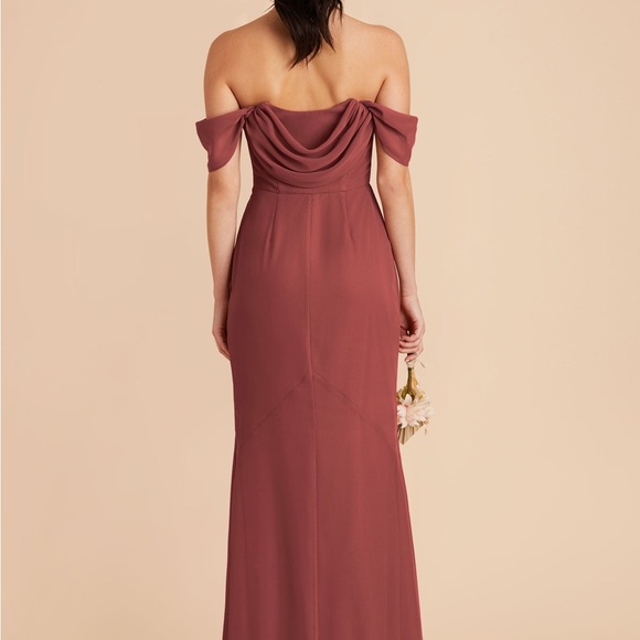 Mira Rosewood Chiffon Dress - Picture 8 of 12
